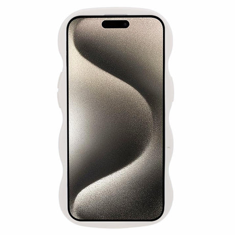 iPhone 15 EIDERWOOD Fleksibelt Plast Wavy Deksel - Hvit