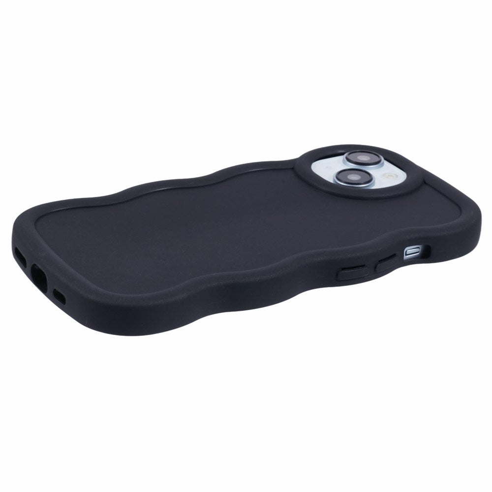 iPhone 15 EIDERWOOD Fleksibelt Plast Wavy Deksel - Svart