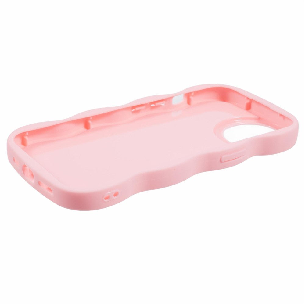 iPhone 15 EIDERWOOD Fleksibelt Plast Wavy Deksel - Rosa