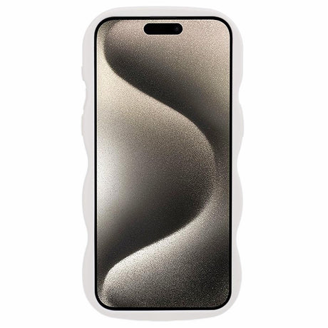 iPhone 15 Pro Max EIDERWOOD Fleksibelt Plast Wavy Deksel - Hvit