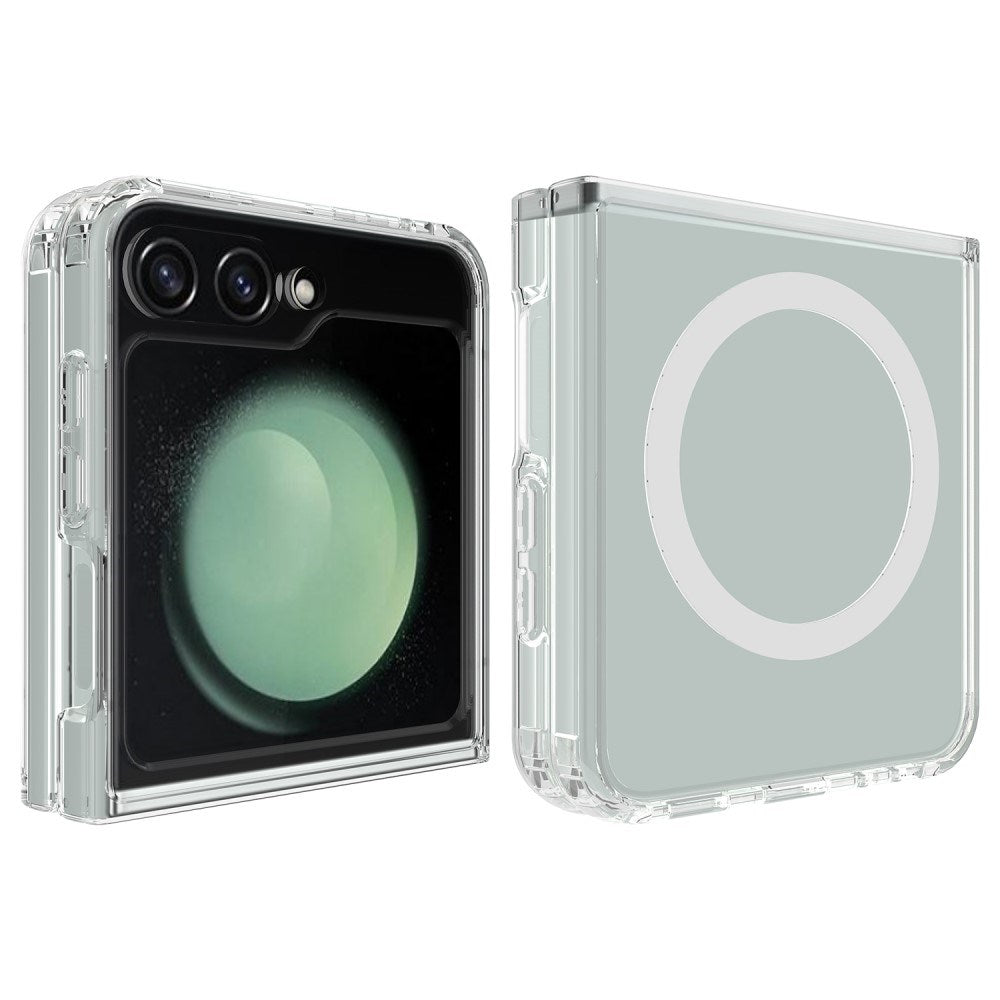 EIDERWOOD Samsung Galaxy Z Flip7 FE / Flip6 Hybrid Plast Deksel - MagSafe Kompatibel - Gjennomsiktig