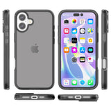EIDERWOOD iPhone 16 Hybrid Deksel - Gjennomsiktig Svart