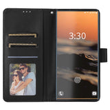 EIDERWOOD Samsung Galaxy S23 Ultra Blankt Kunstskinn Mobildeksel med Lommebok - Svart