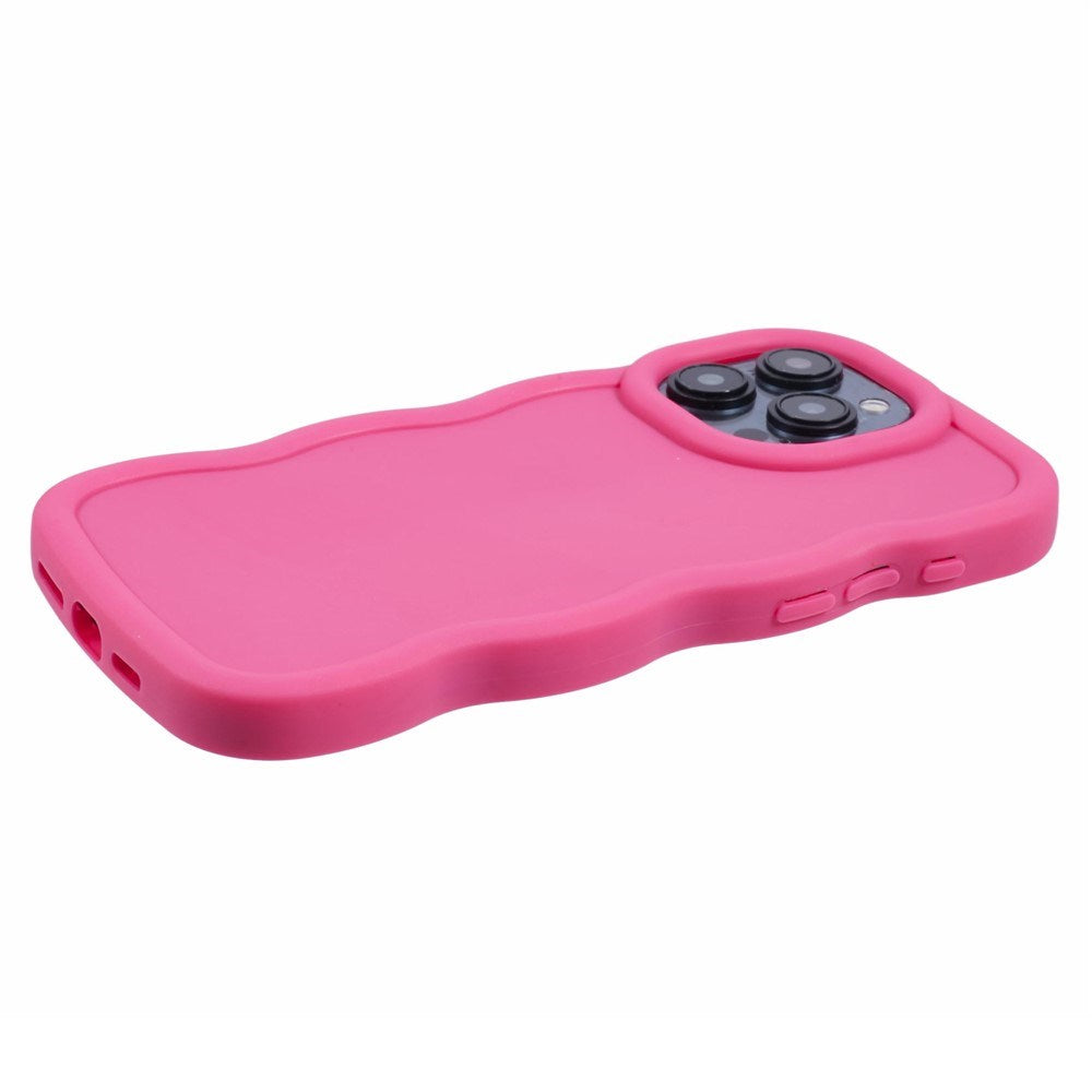 iPhone 15 Pro EIDERWOOD Fleksibelt Plast Wavy Deksel - Pink
