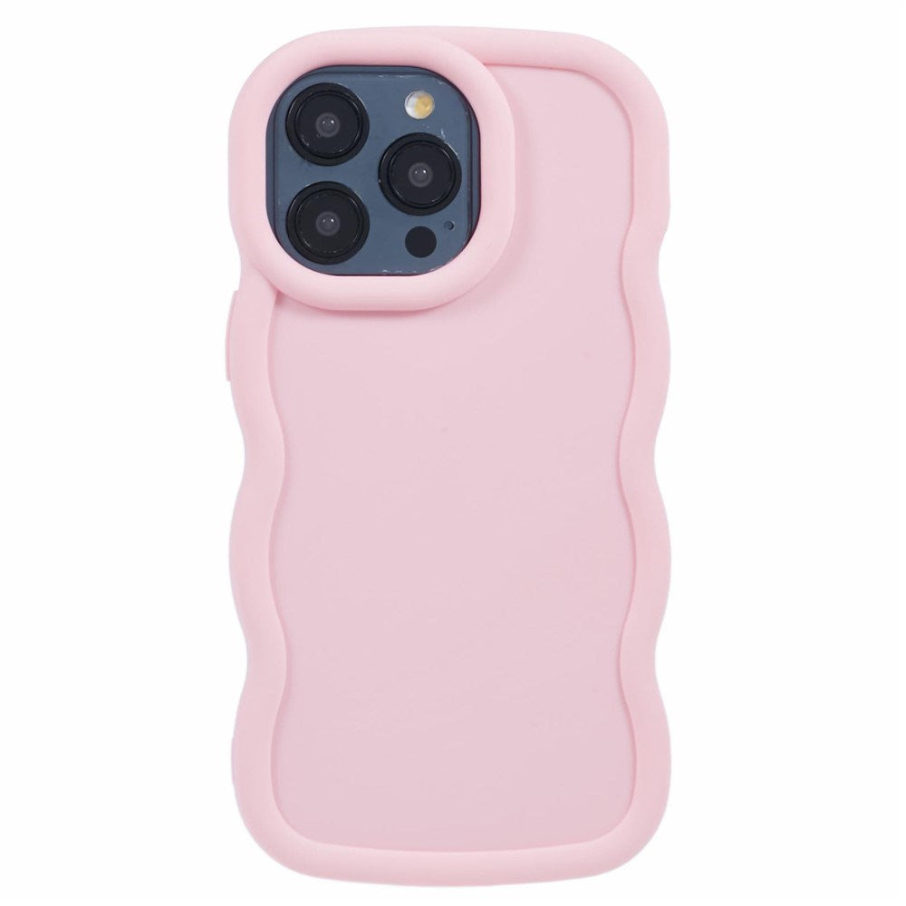 iPhone 15 Pro EIDERWOOD Fleksibelt Plast Wavy Deksel - Rosa