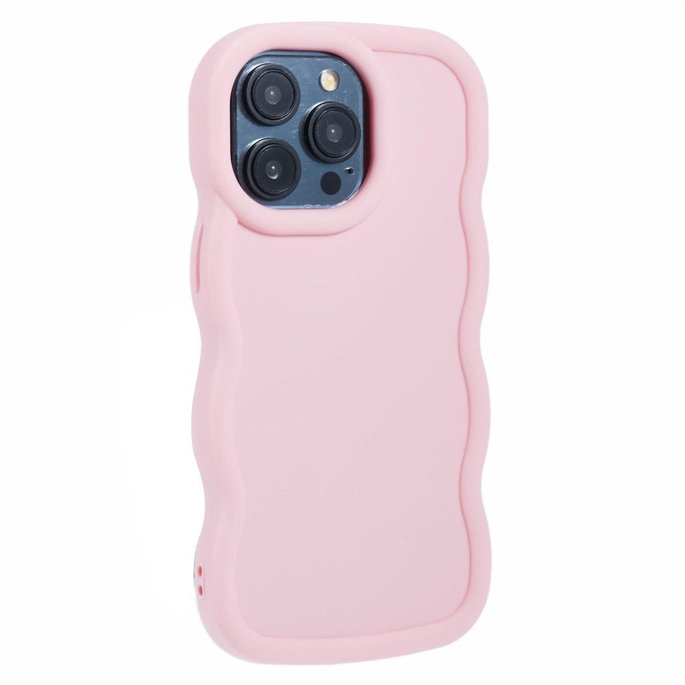 iPhone 15 Pro EIDERWOOD Fleksibelt Plast Wavy Deksel - Rosa