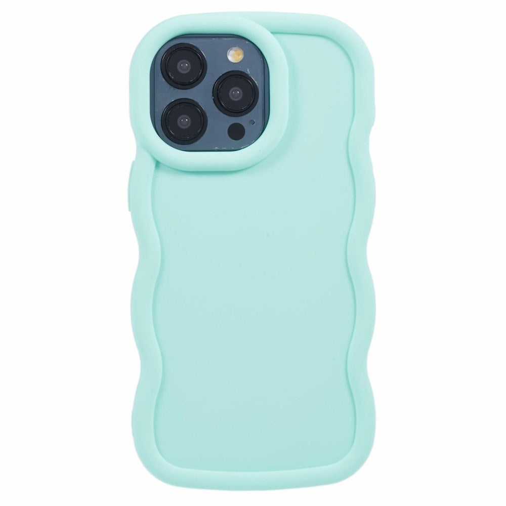 iPhone 14 Pro EIDERWOOD Fleksibelt Plast Wavy Deksel - Blå