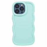 iPhone 14 Pro EIDERWOOD Fleksibelt Plast Wavy Deksel - Blå