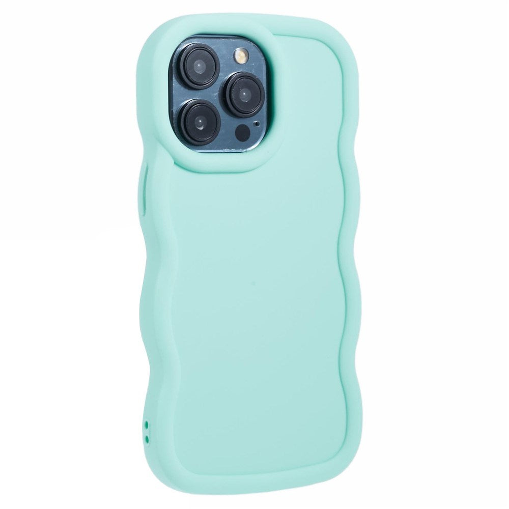 iPhone 14 Pro EIDERWOOD Fleksibelt Plast Wavy Deksel - Blå