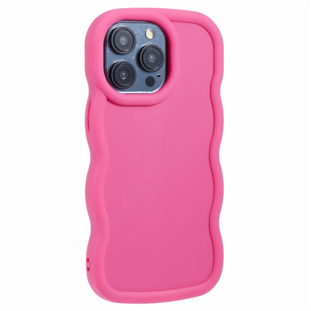 iPhone 13 Pro EIDERWOOD Fleksibelt Plast Wavy Deksel - Pink