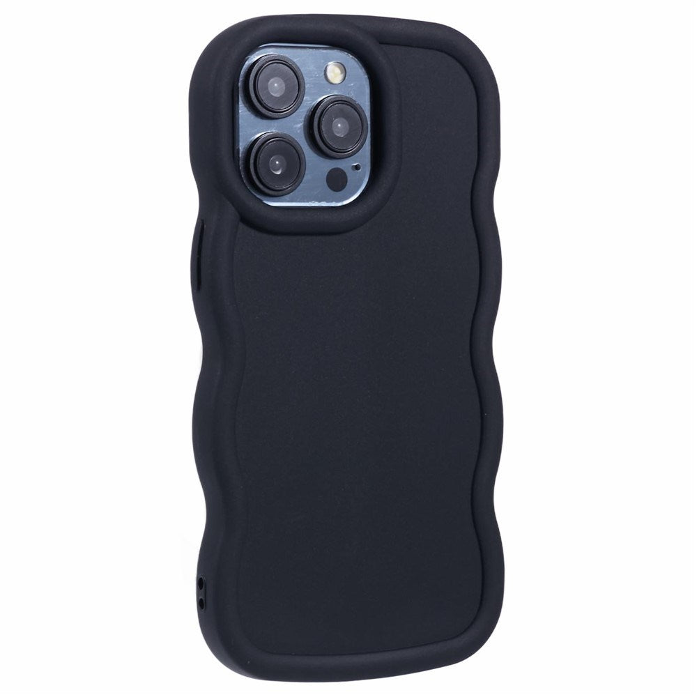 iPhone 12 Pro Max EIDERWOOD Fleksibelt Plast Wavy Deksel - Svart