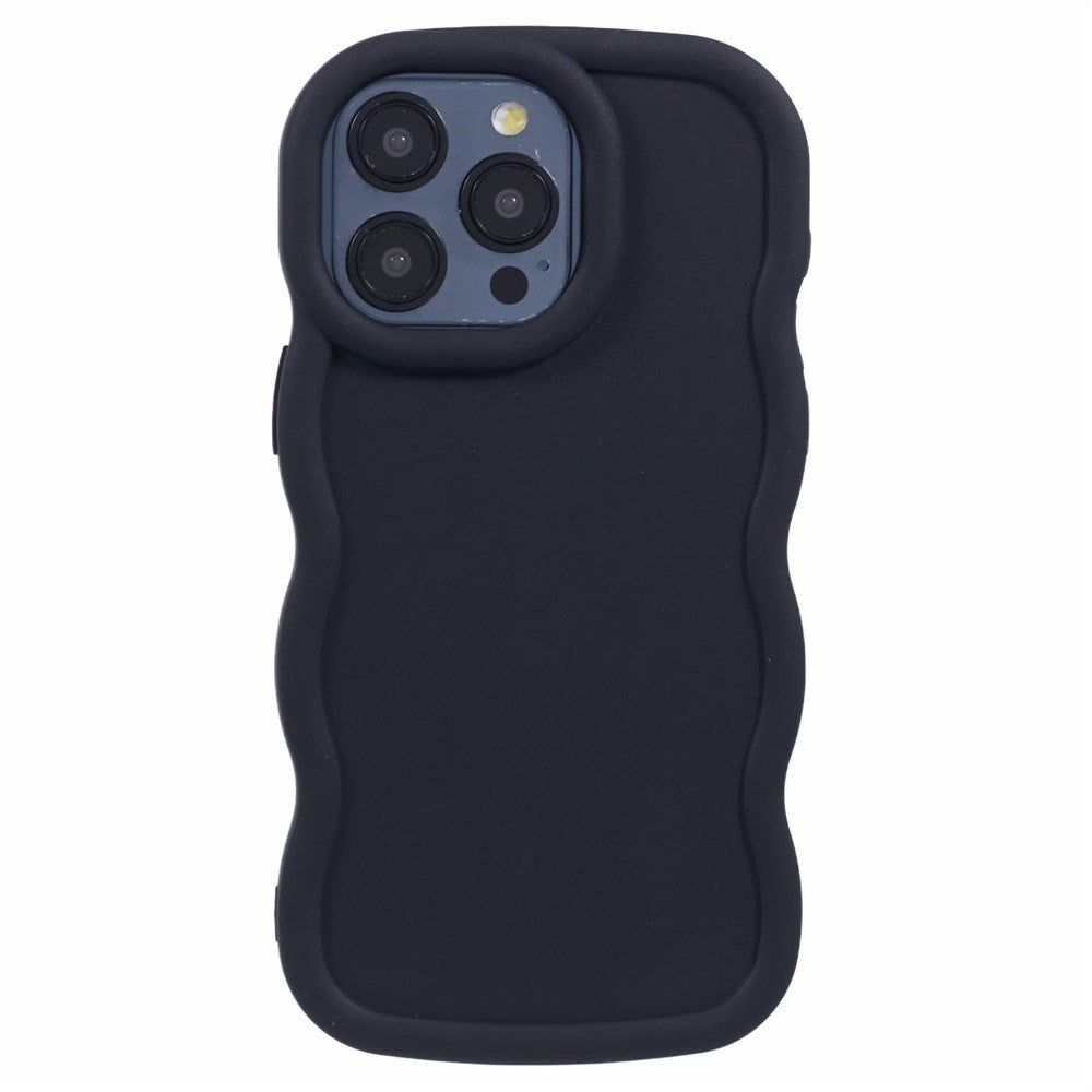 iPhone 12 / 12 Pro EIDERWOOD Fleksibelt Plast Wavy Deksel - Svart