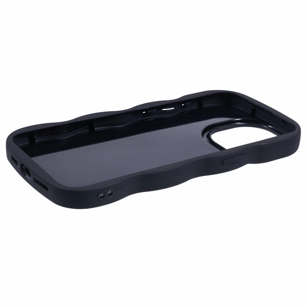 iPhone 12 / 12 Pro EIDERWOOD Fleksibelt Plast Wavy Deksel - Svart