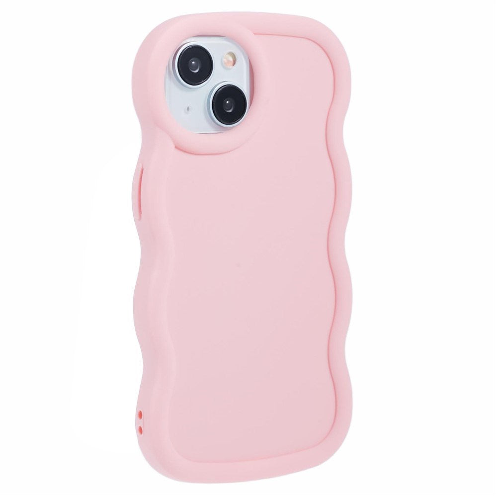 iPhone 13 EIDERWOOD Fleksibelt Plast Wavy Deksel - Rosa