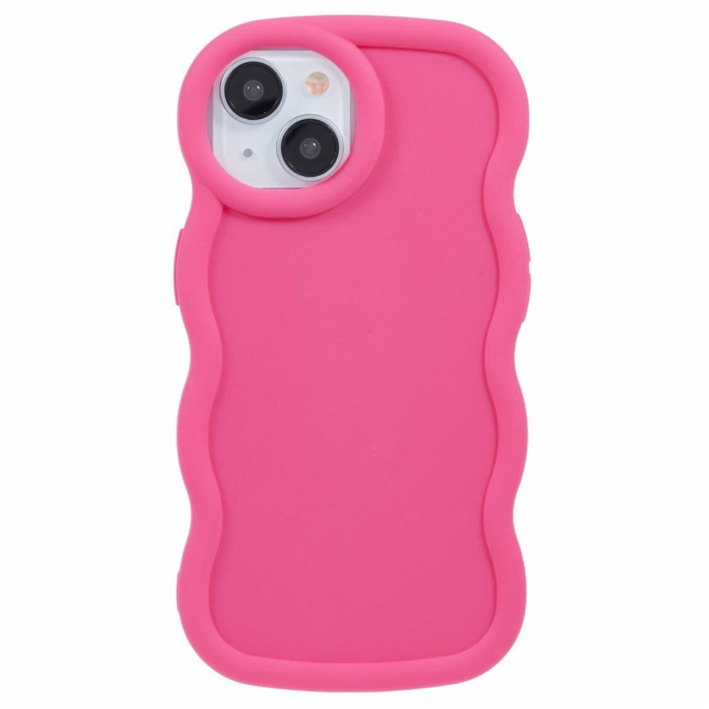 iPhone 13 EIDERWOOD Fleksibelt Plast Wavy Deksel - Pink