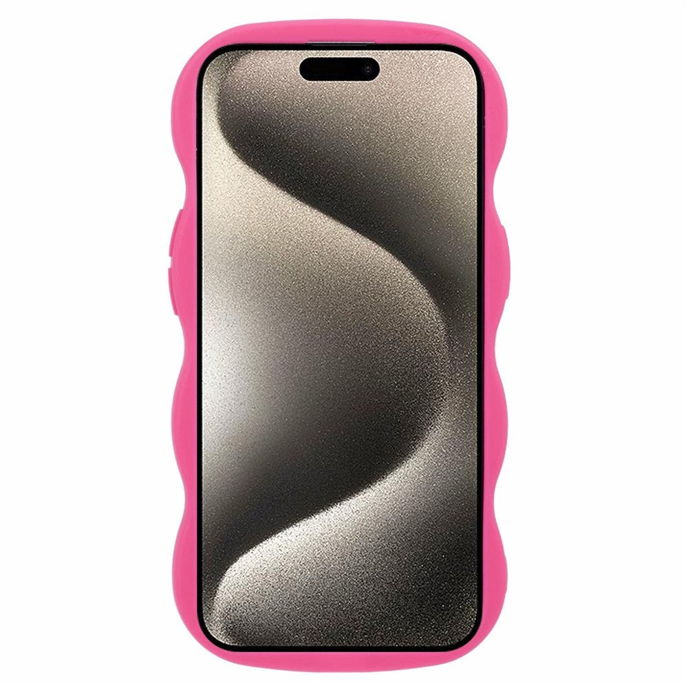 iPhone 13 EIDERWOOD Fleksibelt Plast Wavy Deksel - Pink