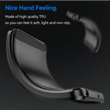 EIDERWOOD Honor 200 Pro (5G) Brushed Carbon Fiber Fleksibelt Plast Deksel - Svart