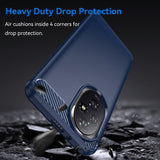 EIDERWOOD Honor 200 Pro (5G) Brushed Carbon Fiber Fleksibelt Plast Deksel - Blå