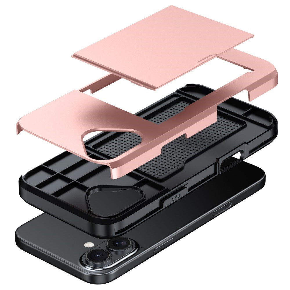EIDERWOOD iPhone 16 Drop Proof Deksel m. Lommebok - Gull