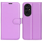 EIDERWOOD Honor 200 Pro (5G) Kunstskinn Flip Deksel m. Kortholder & Ståfunksjon - Lilla