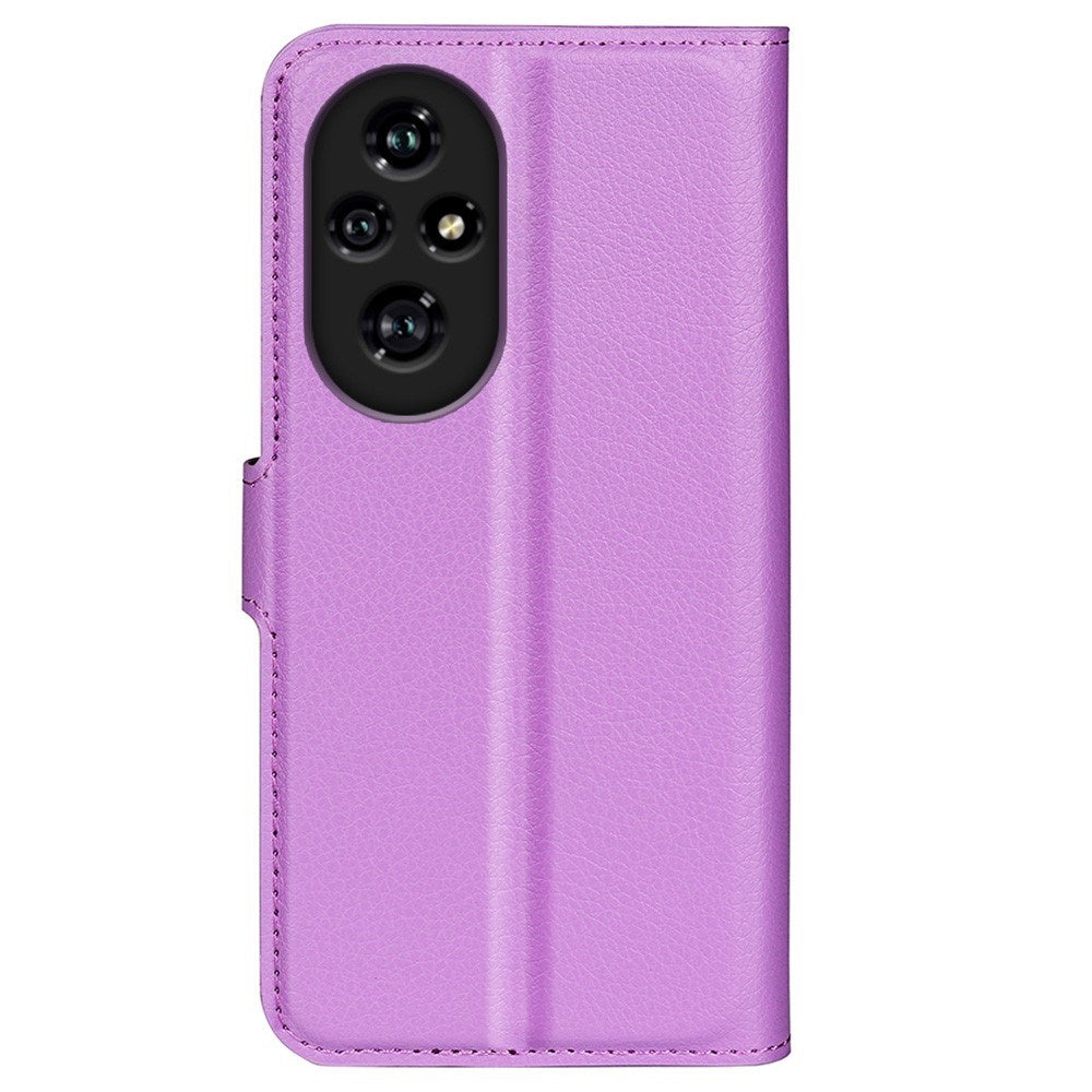 EIDERWOOD Honor 200 Pro (5G) Kunstskinn Flip Deksel m. Kortholder & Ståfunksjon - Lilla