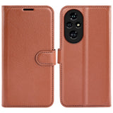 EIDERWOOD Honor 200 Pro (5G) Kunstskinn Flip Deksel m. Kortholder & Ståfunksjon - Brun