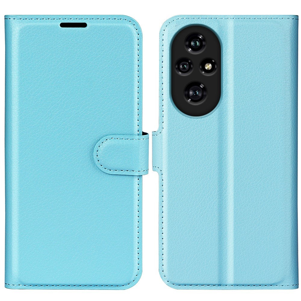 EIDERWOOD Honor 200 Pro (5G) Kunstskinn Flip Deksel m. Kortholder & Ståfunksjon - Blå