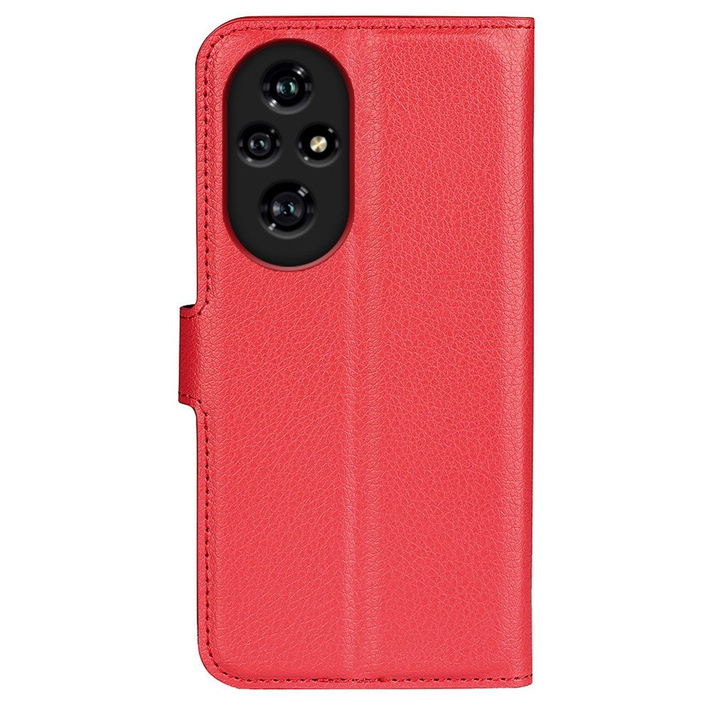 EIDERWOOD Honor 200 Pro (5G) Kunstskinn Flip Deksel m. Kortholder & Ståfunksjon - Rød