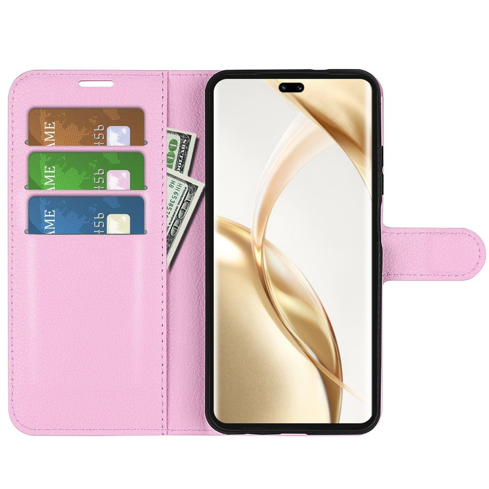 EIDERWOOD Honor 200 Pro (5G) Kunstskinn Flip Deksel m. Kortholder & Ståfunksjon - Rosa