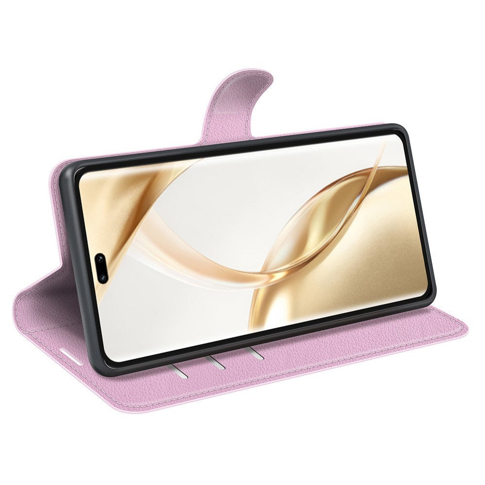 EIDERWOOD Honor 200 Pro (5G) Kunstskinn Flip Deksel m. Kortholder & Ståfunksjon - Rosa