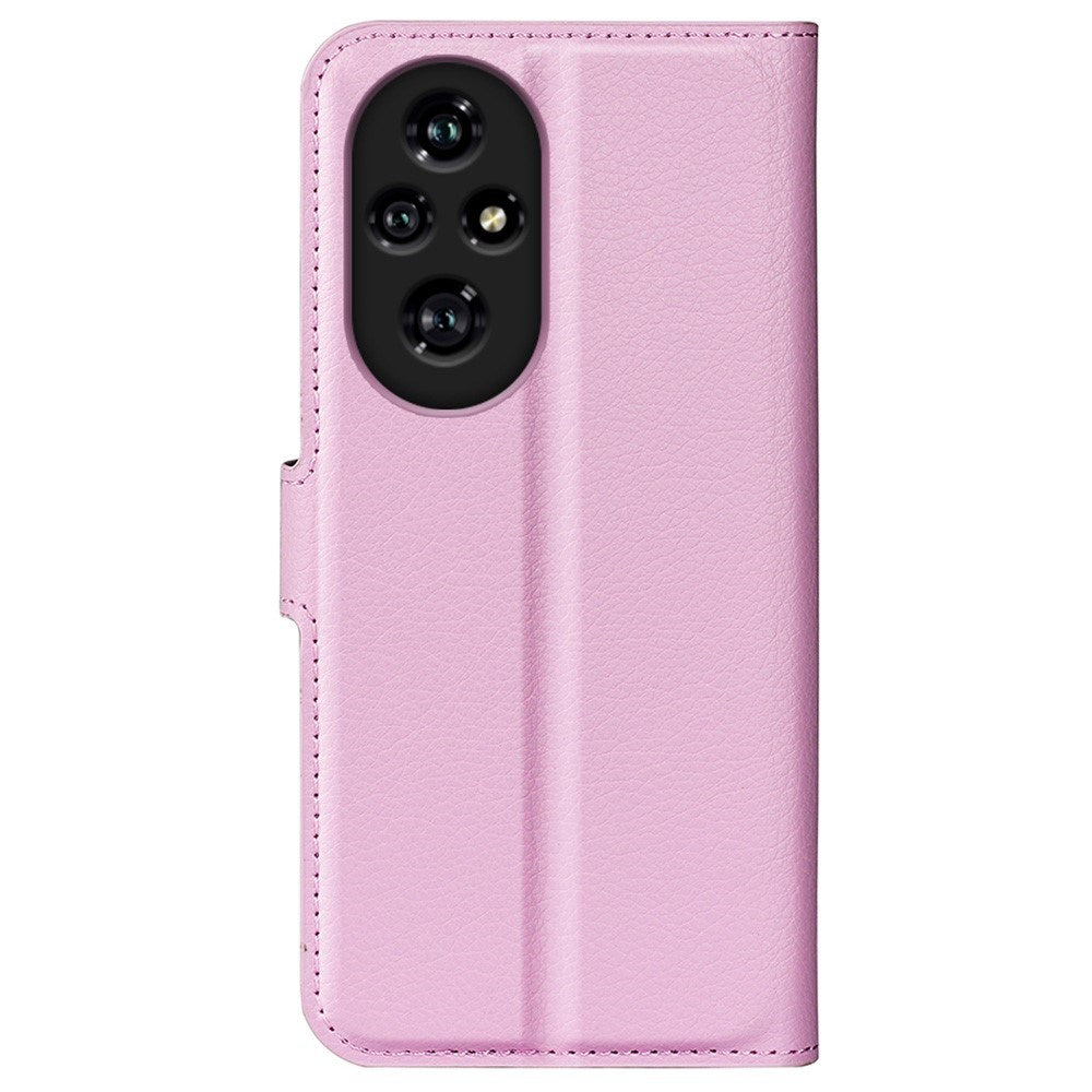 EIDERWOOD Honor 200 Pro (5G) Kunstskinn Flip Deksel m. Kortholder & Ståfunksjon - Rosa