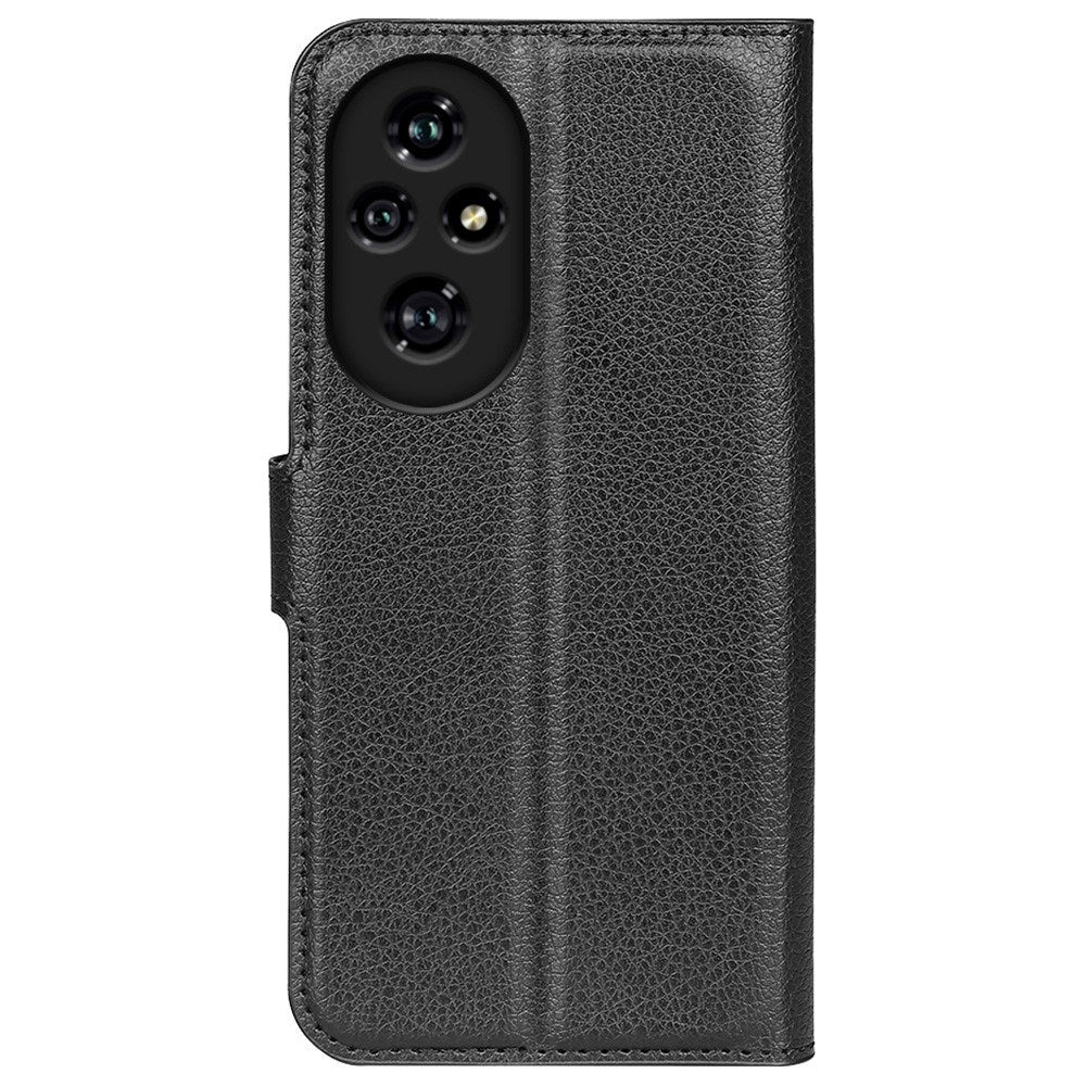 EIDERWOOD Honor 200 Pro (5G) Kunstskinn Flip Deksel m. Kortholder & Ståfunksjon - Svart