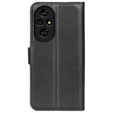 EIDERWOOD Honor 200 Pro (5G) Kunstskinn Flip Deksel m. Kortholder & Ståfunksjon - Svart