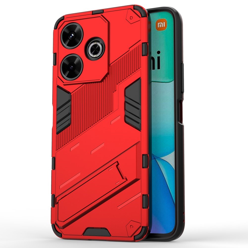 EIDERWOOD Xiaomi Redmi 13 Hybrid Deksel med Kickstand - Rød