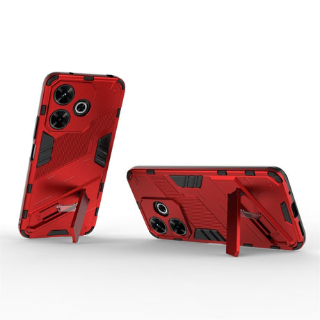 EIDERWOOD Xiaomi Redmi 13 Hybrid Deksel med Kickstand - Rød