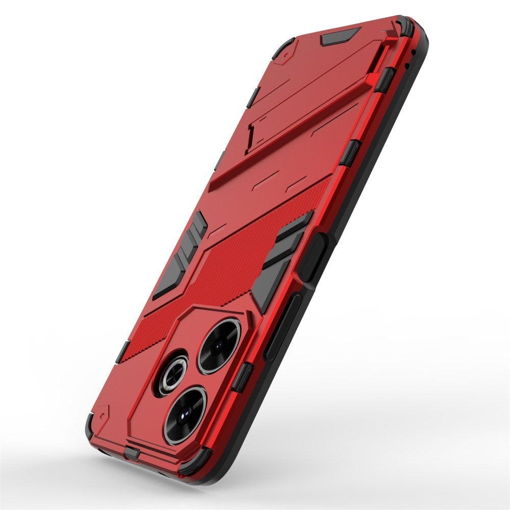 EIDERWOOD Xiaomi Redmi 13 Hybrid Deksel med Kickstand - Rød