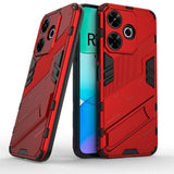 EIDERWOOD Xiaomi Redmi 13 Hybrid Deksel med Kickstand - Rød