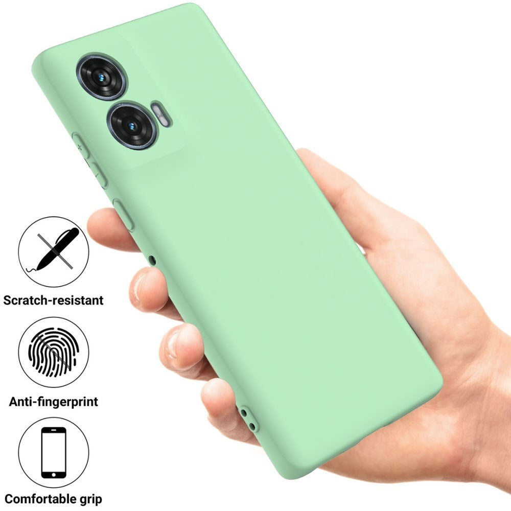 EIDERWOOD Motorola Edge 50 Fusion Liquid Silikon Deksel med Stropp - Grønn