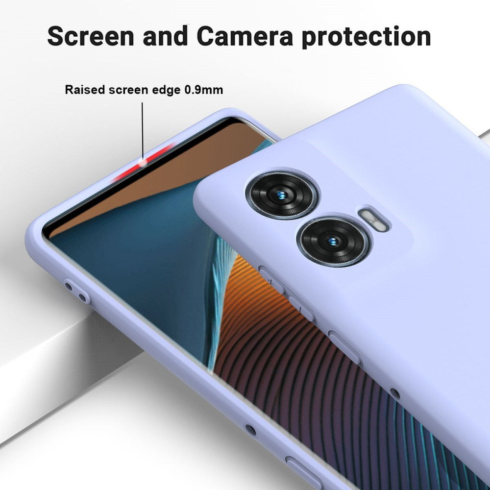 EIDERWOOD Motorola Edge 50 Fusion Liquid Silikon Deksel med Stropp - Lilla