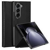 Samsung Galaxy Z Fold6 DUX DUCIS Bril Series Leather Flip Deksel - Svart