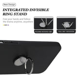 EIDERWOOD Samsung Galaxy S24 FE Fleksibelt Plast Deksel med Magnetisk Ringstøtte – Svart