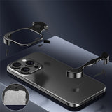 iPhone 15 Pro Todelt Metall Bumper Deksel - Blå