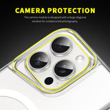 EIDERWOOD iPhone 16 Pro Hybrid Plast Deksel - MagSafe Kompatibel - Gjennomsiktig / Rød