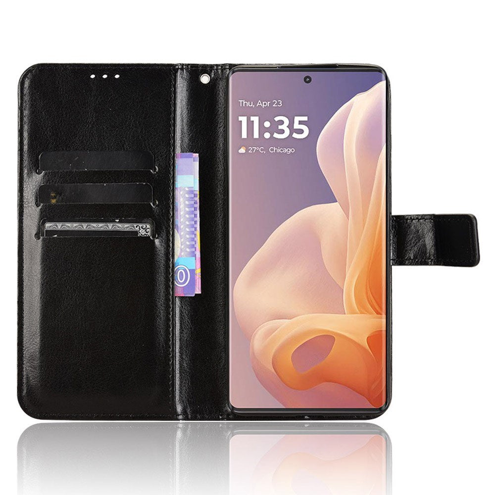 EIDERWOOD Motorola Moto G85 (5G) Kunstskinn Flip Deksel m. Strop - Svart