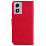 EIDERWOOD Motorola Moto E14 (4G) / G04s (4G) Kunst Skinn Flip Deksel med Stativ & Lommebok - Rød