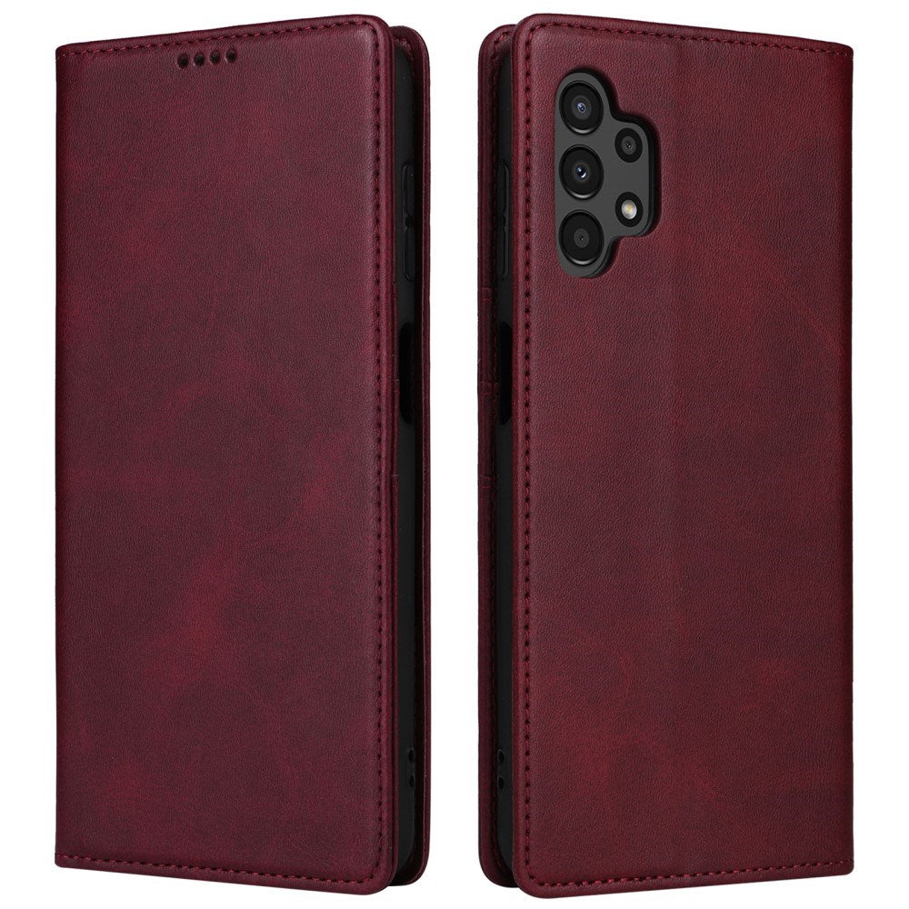 EIDERWOOD Samsung Galaxy A13 (4G/5G) / A04s / M13 Kunstskinn Flip Deksel m. Kortholder & Ståfunksjon - Rød