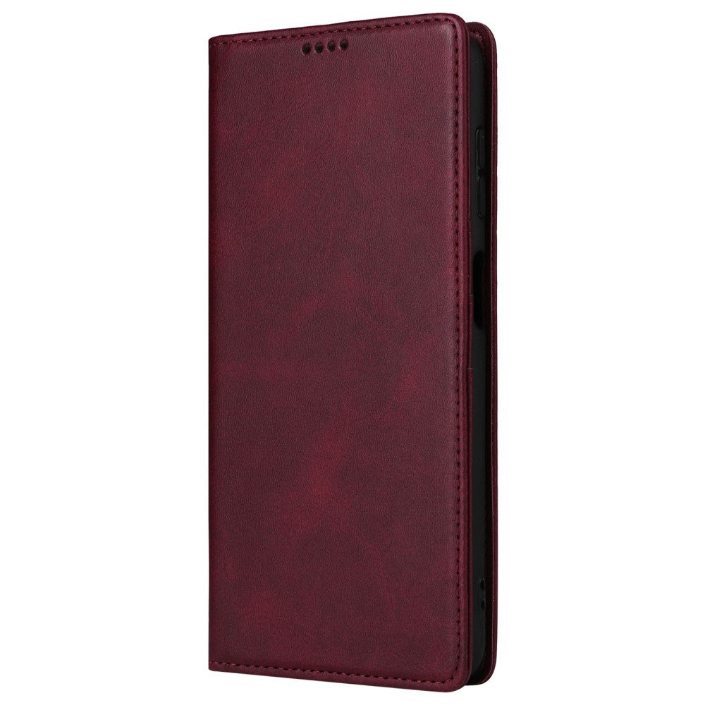 EIDERWOOD Samsung Galaxy A13 (4G/5G) / A04s / M13 Kunstskinn Flip Deksel m. Kortholder & Ståfunksjon - Rød