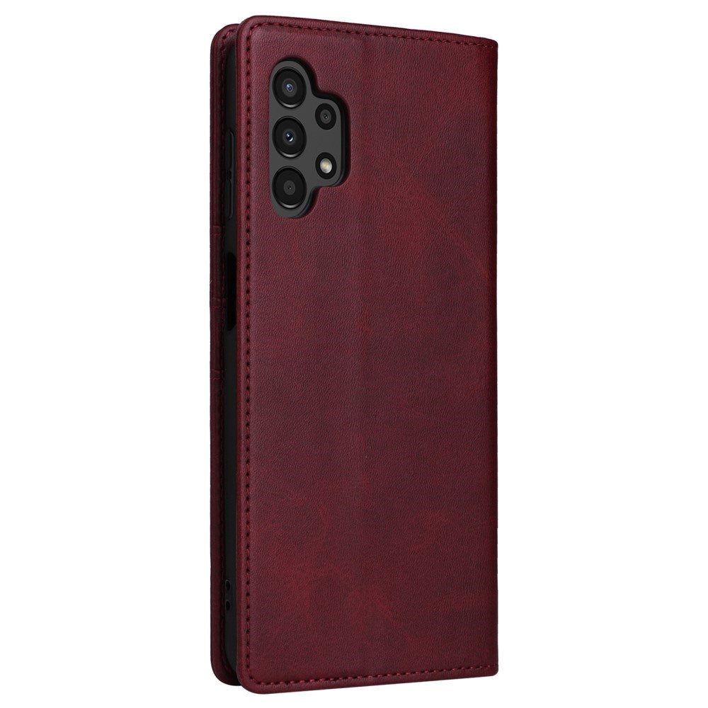 EIDERWOOD Samsung Galaxy A13 (4G/5G) / A04s / M13 Kunstskinn Flip Deksel m. Kortholder & Ståfunksjon - Rød
