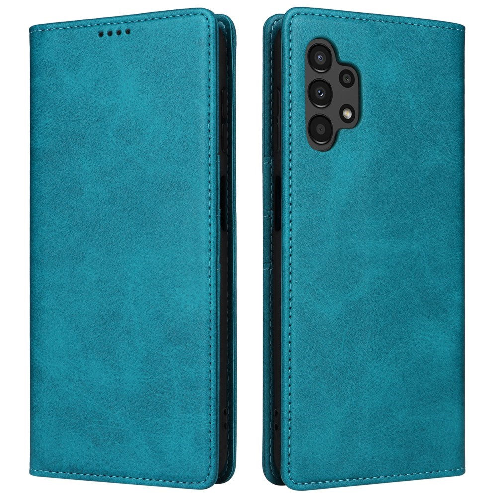EIDERWOOD Samsung Galaxy A13 (4G/5G) / A04s / M13 Kunstskinn Flip Deksel m. Kortholder & Ståfunksjon - Blå