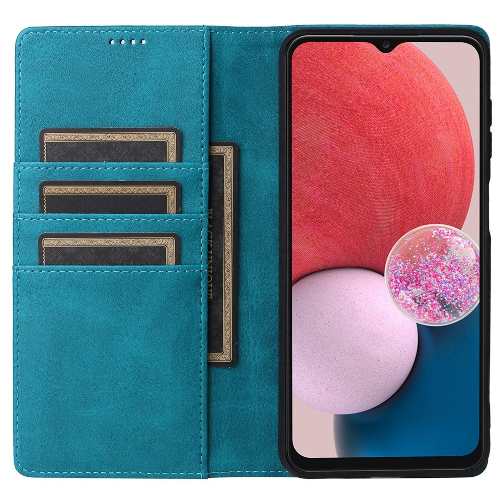 EIDERWOOD Samsung Galaxy A13 (4G/5G) / A04s / M13 Kunstskinn Flip Deksel m. Kortholder & Ståfunksjon - Blå